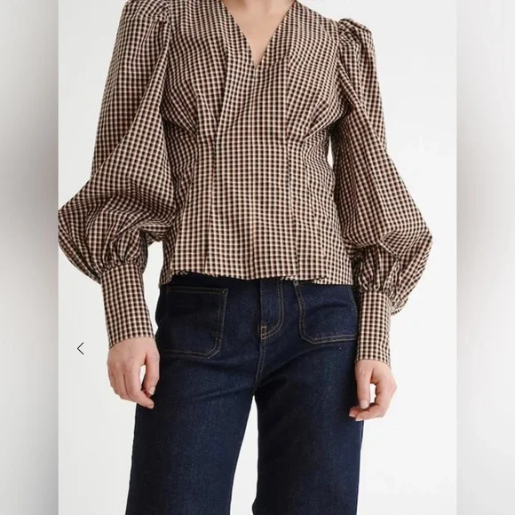 Inwear NWT Pedrine Mini Check Blouse. - Picture 1 of 10